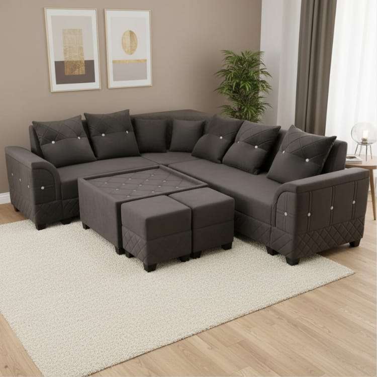 Forest Black Sectional Sofa